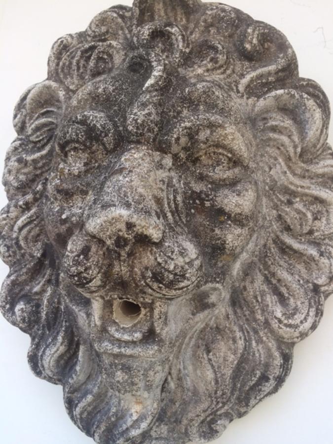 Stone lion's head