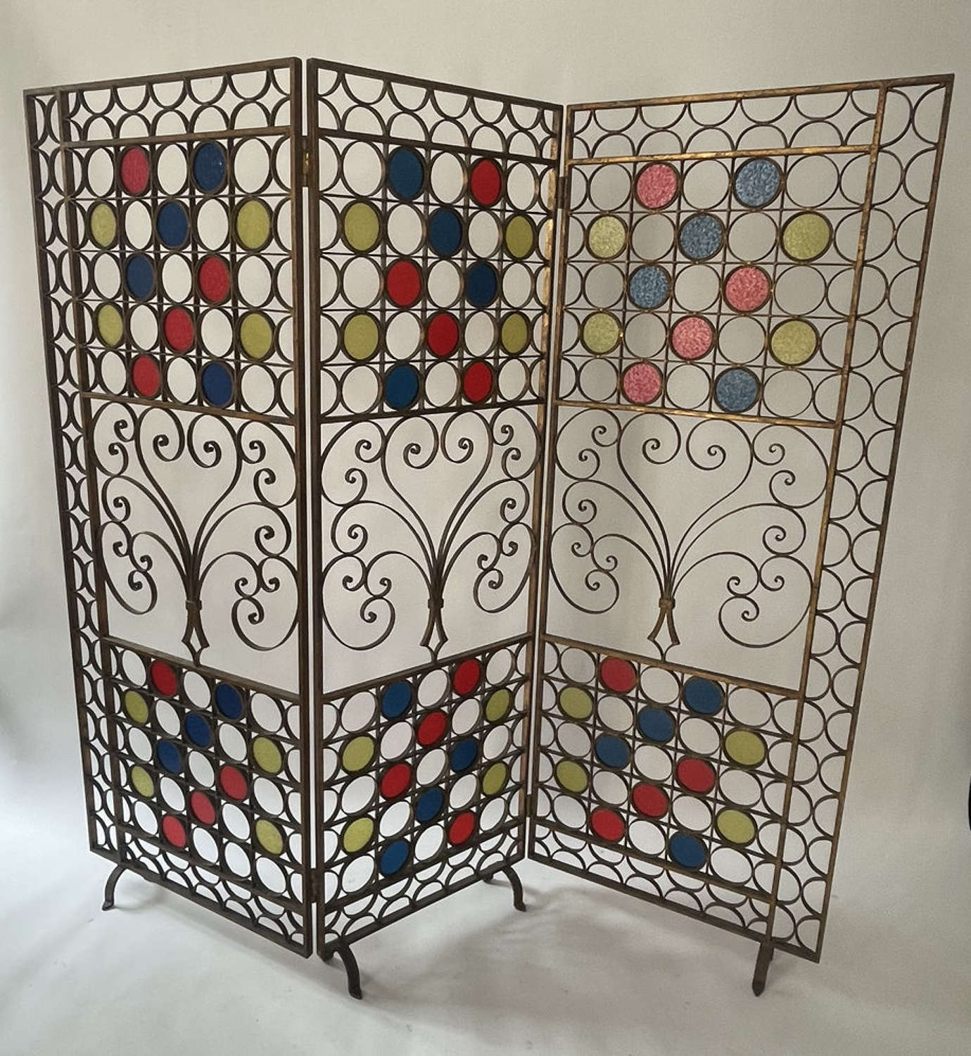 Gilded wrought iron screen