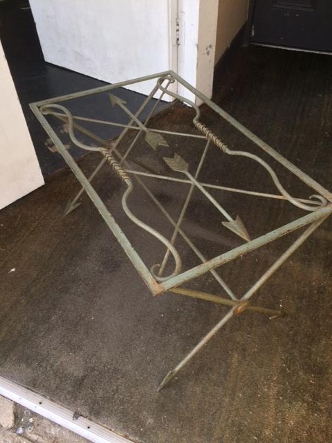 French wrought iron coffee table