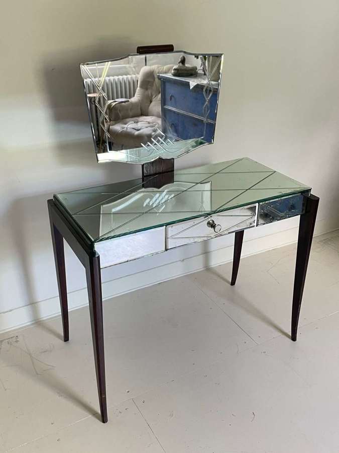 Art Deco Mirrored Dressing Table - 40s
