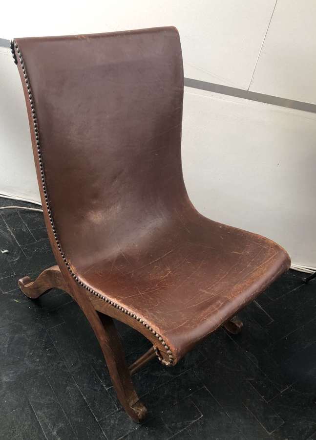 Leather chair by Pierre Lottier