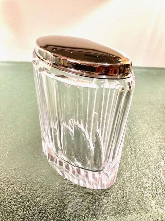 Cut glass jar